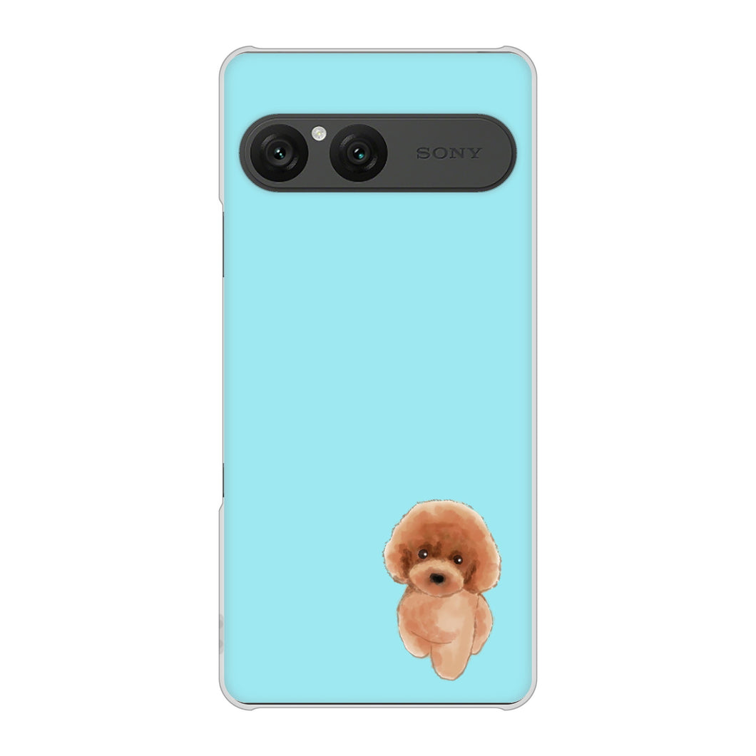 Xperia 10 VII SOG16 au 高画質仕上げ 背面印刷 ハードケーストイプードルレッド