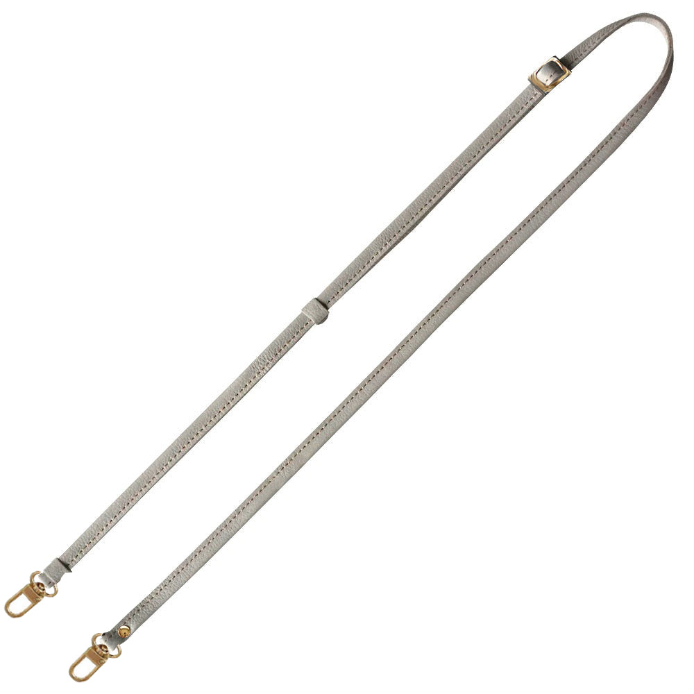 シュリンクレザー 本革 スマホ用ショルダーストラップ ゴールド金具 約75~134cm