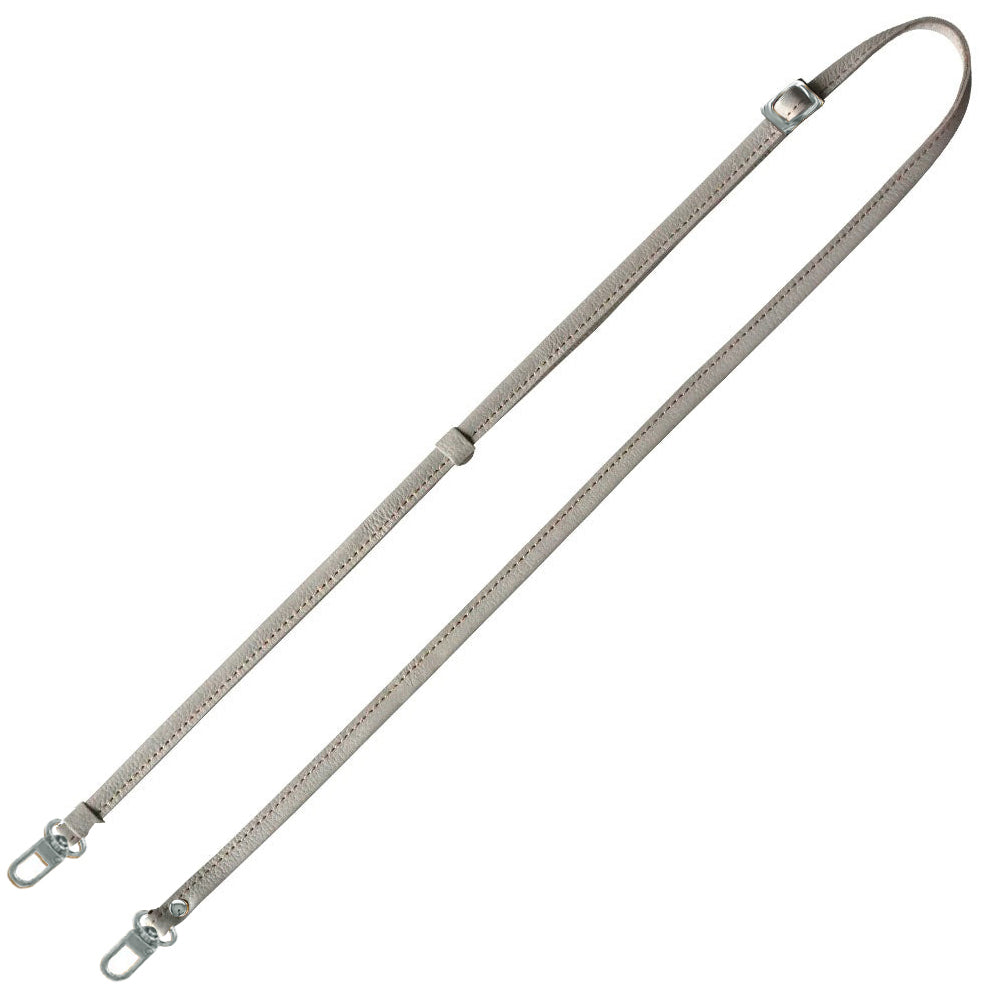 シュリンクレザー 本革 スマホ用ショルダーストラップ シルバー金具 約75~134cm