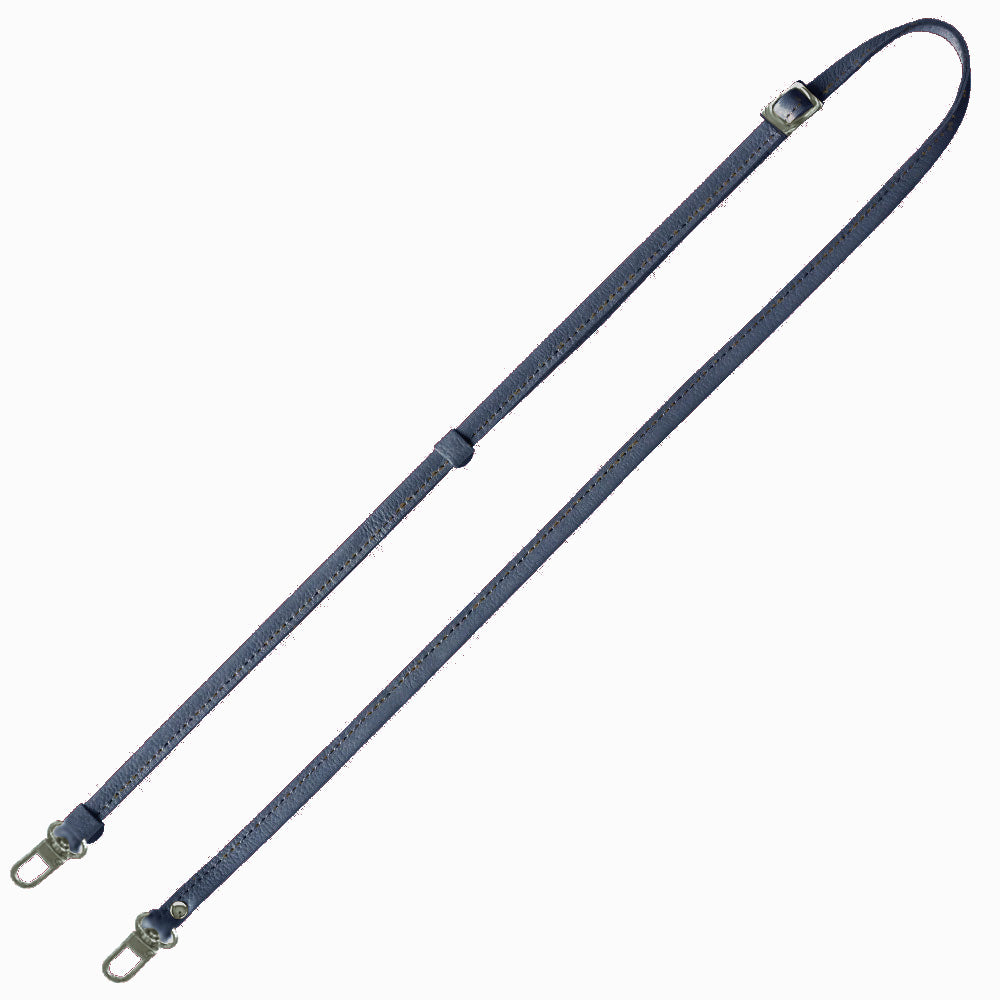 シュリンクレザー 本革 スマホ用ショルダーストラップ シルバー金具 約75~134cm