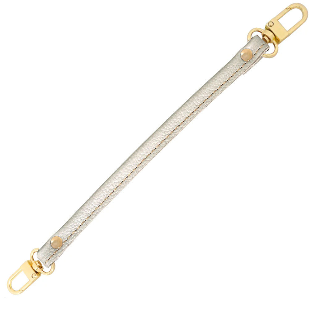 シュリンクレザー 本革 手提げストラップ (ループストラップ) 約23cm ゴールド金具