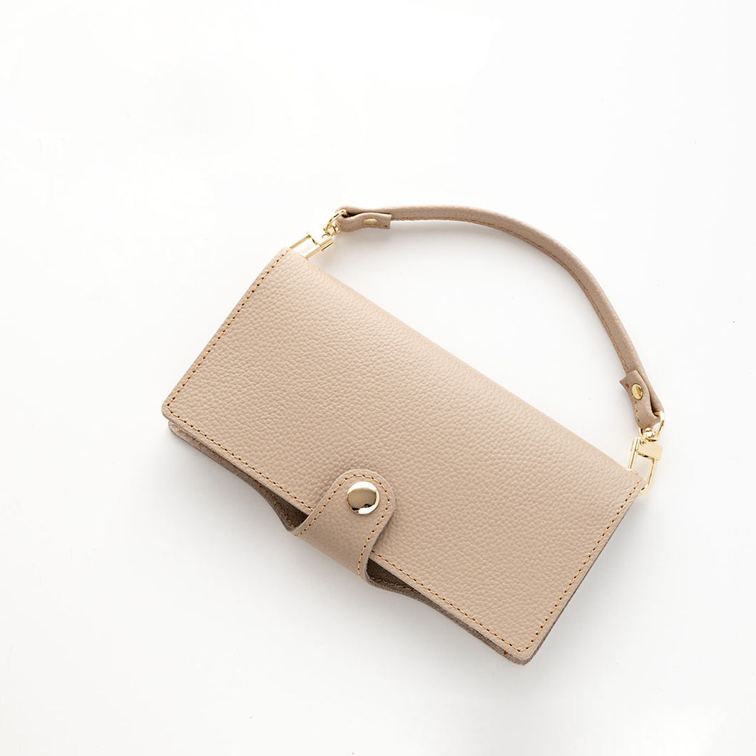 シュリンクレザー 本革 手提げストラップ (ループストラップ) 約23cm ゴールド金具