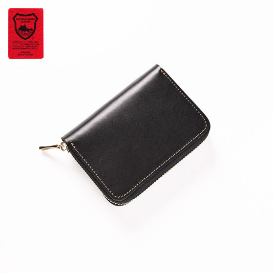 栃木レザー ミニ財布 お札が折れない コンパクトウォレット