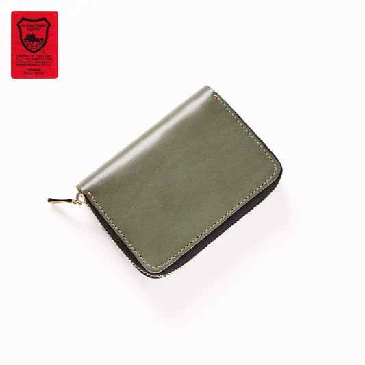 栃木レザー ミニ財布 お札が折れない コンパクトウォレット