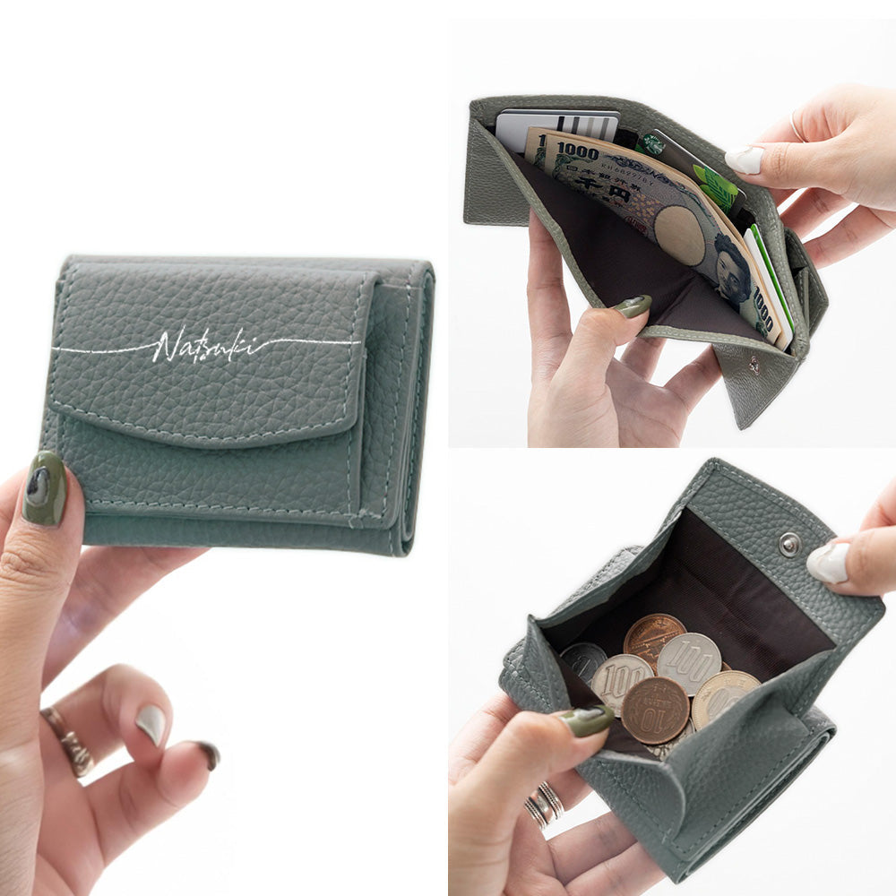 小さいミニ財布 レディース 本革 ミニウォレット くすみカラー Simple