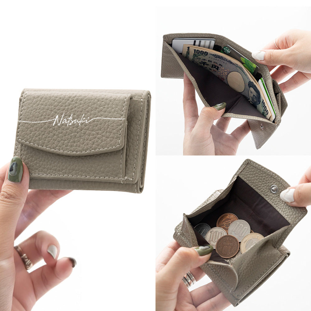 小さいミニ財布 レディース 本革 ミニウォレット くすみカラー Simple