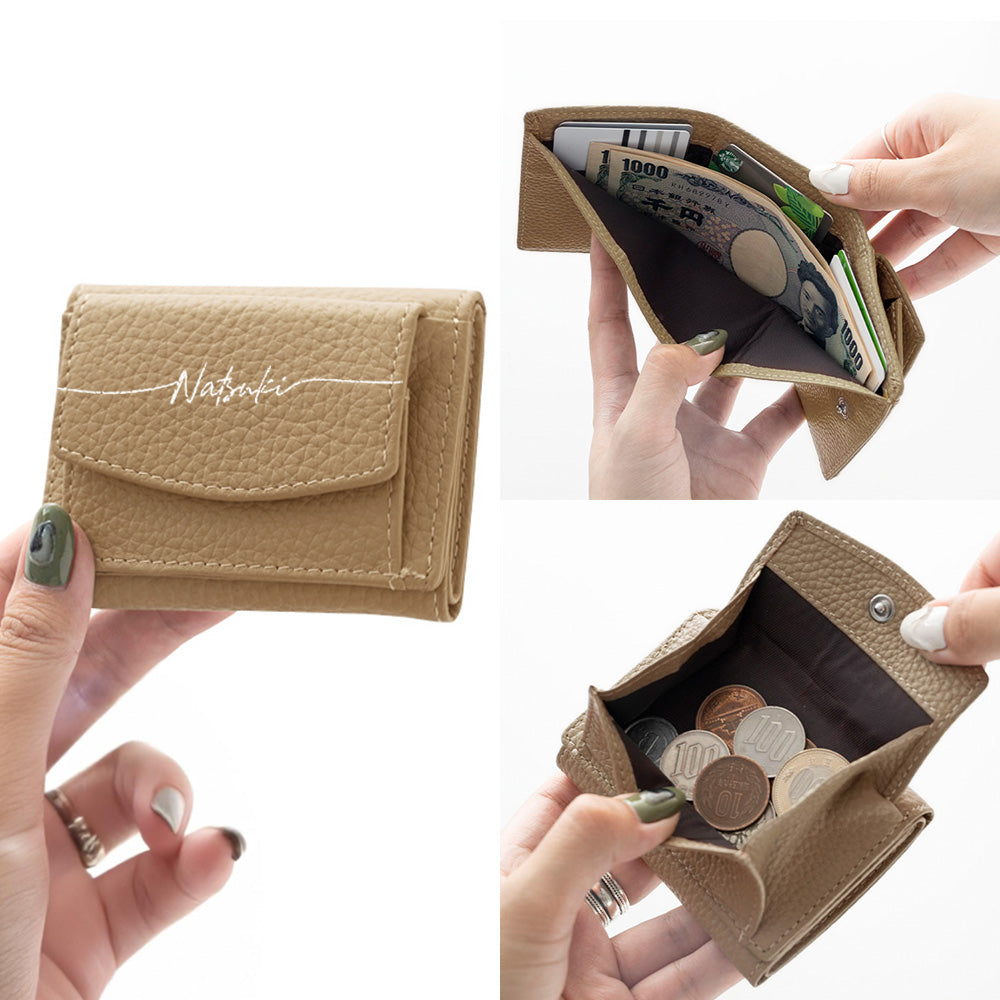 小さいミニ財布 レディース 本革 ミニウォレット くすみカラー Simple