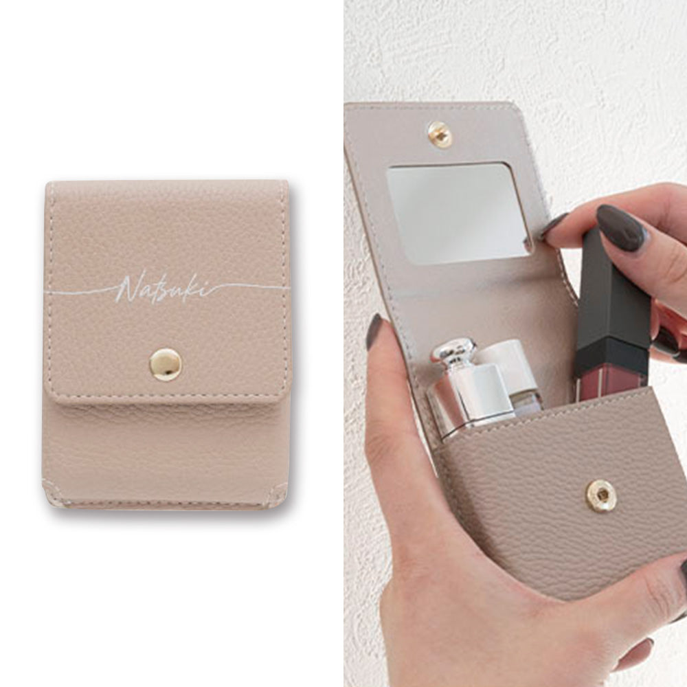 リップケース コスメポーチ くすみカラー Simple