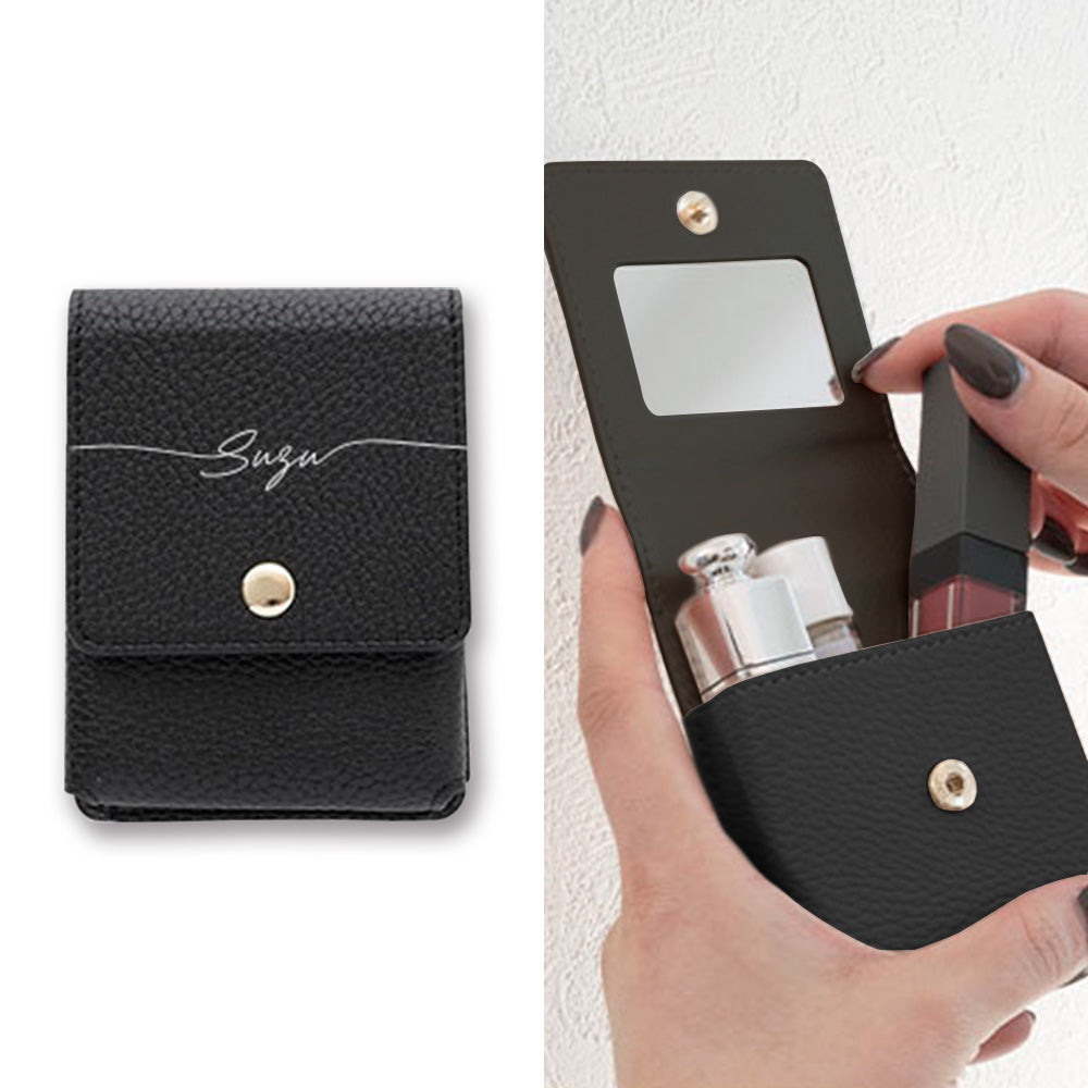 リップケース コスメポーチ くすみカラー Simple