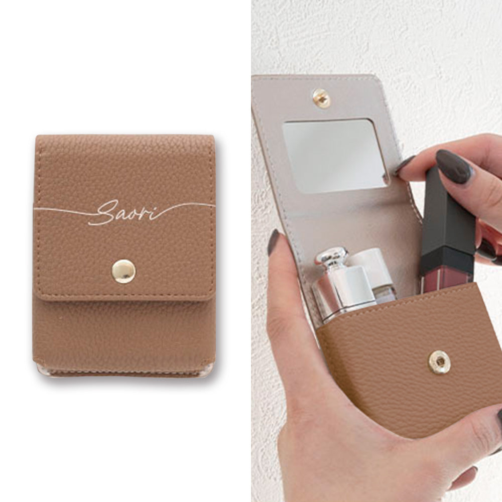 リップケース コスメポーチ くすみカラー Simple