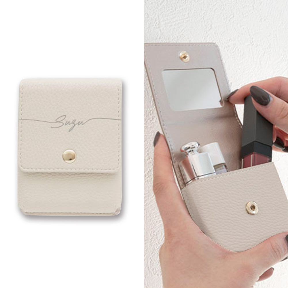 リップケース コスメポーチ くすみカラー Simple