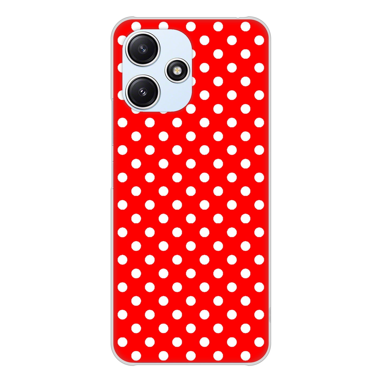 Redmi 12 5G XIG03 au 高画質仕上げ 背面印刷 ハードケースシンプル柄(水玉)