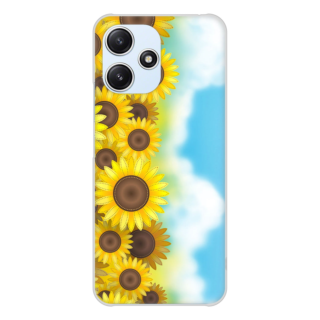 Redmi 12 5G XIG03 au 高画質仕上げ 背面印刷 ハードケース 【148 ひまわり畑】