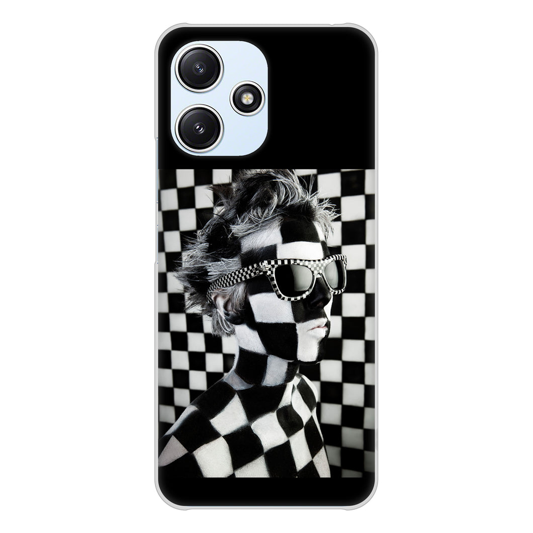 Redmi 12 5G XIG03 au 高画質仕上げ 背面印刷 ハードケース 【357 bk&wh】