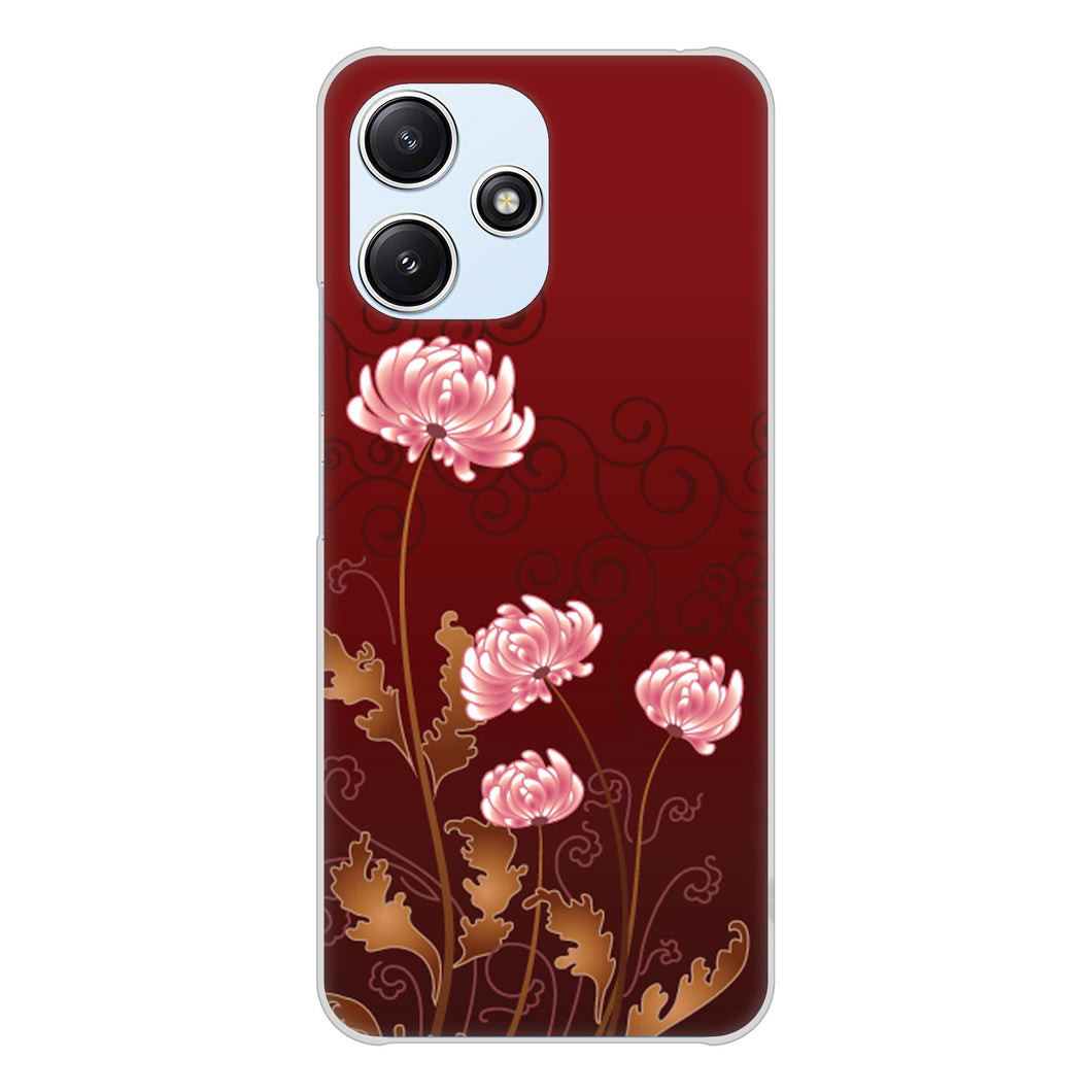 Redmi 12 5G XIG03 au 高画質仕上げ 背面印刷 ハードケース 【375 優美な菊】