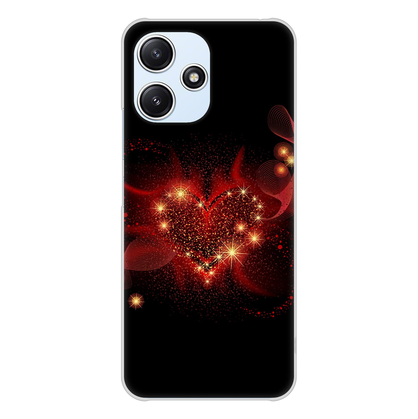 Redmi 12 5G XIG03 au 高画質仕上げ 背面印刷 ハードケースきらめきハート
