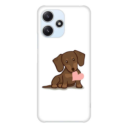 Redmi 12 5G XIG03 au 高画質仕上げ 背面印刷 ハードケース 【394 I love ダックス】