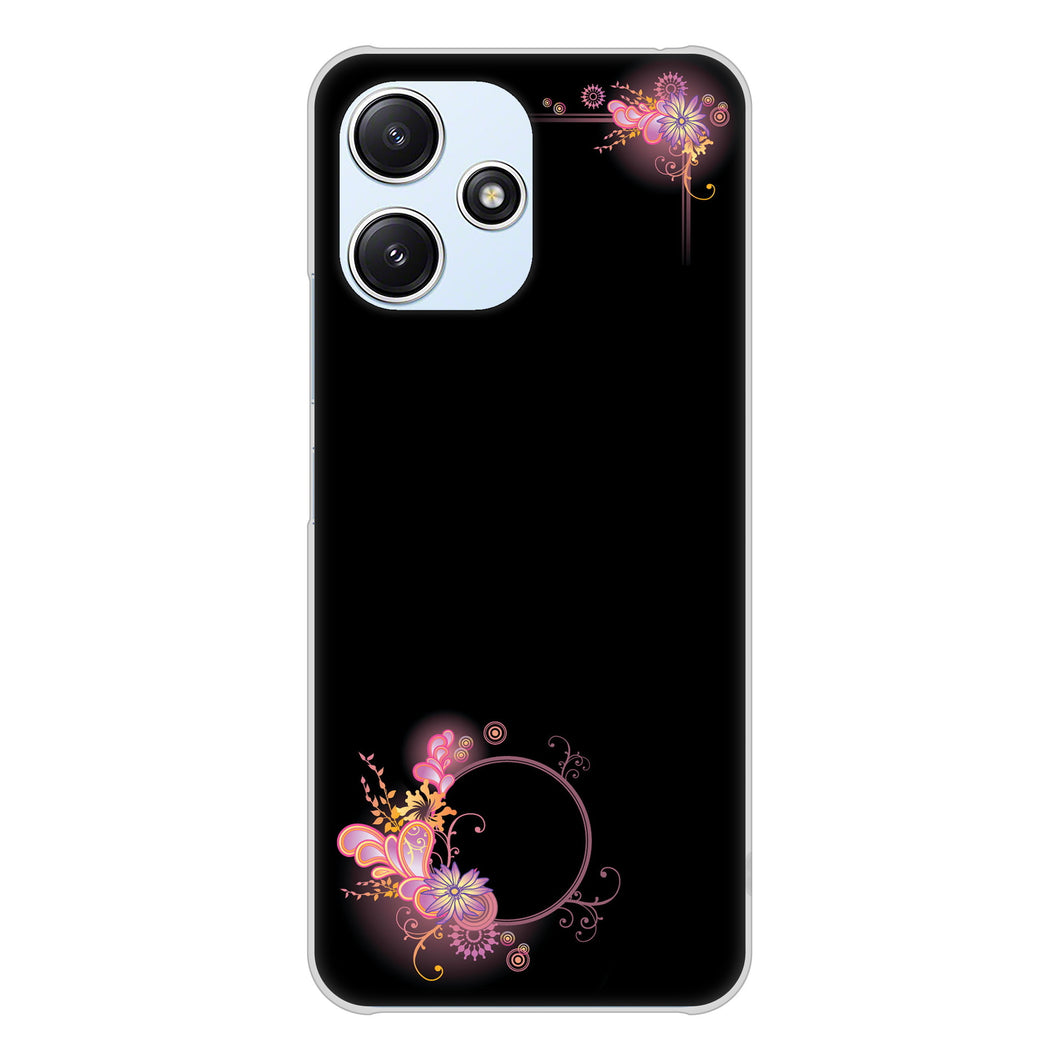 Redmi 12 5G XIG03 au 高画質仕上げ 背面印刷 ハードケース 【437 華のフレーム】