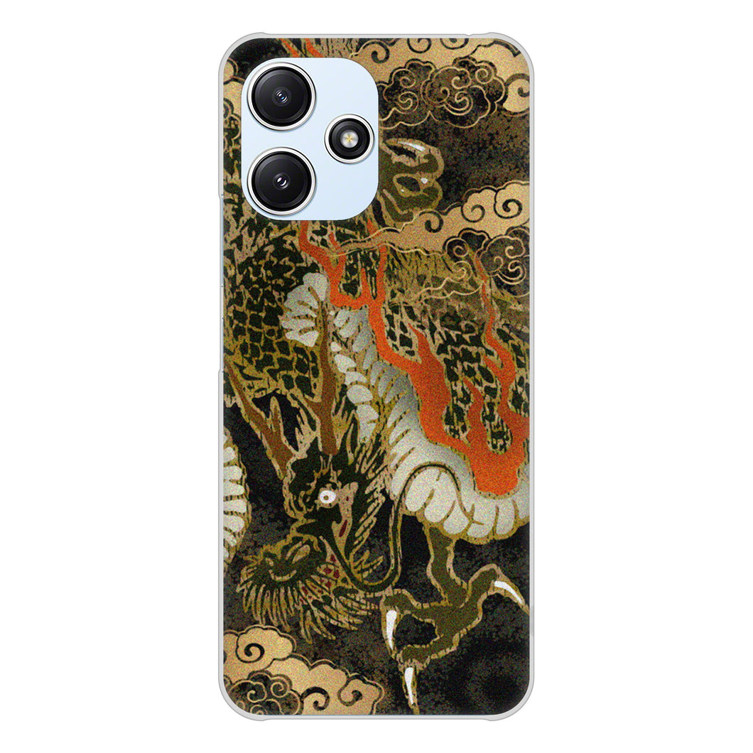 Redmi 12 5G XIG03 au 高画質仕上げ 背面印刷 ハードケース 【558 いかずちを纏う龍】