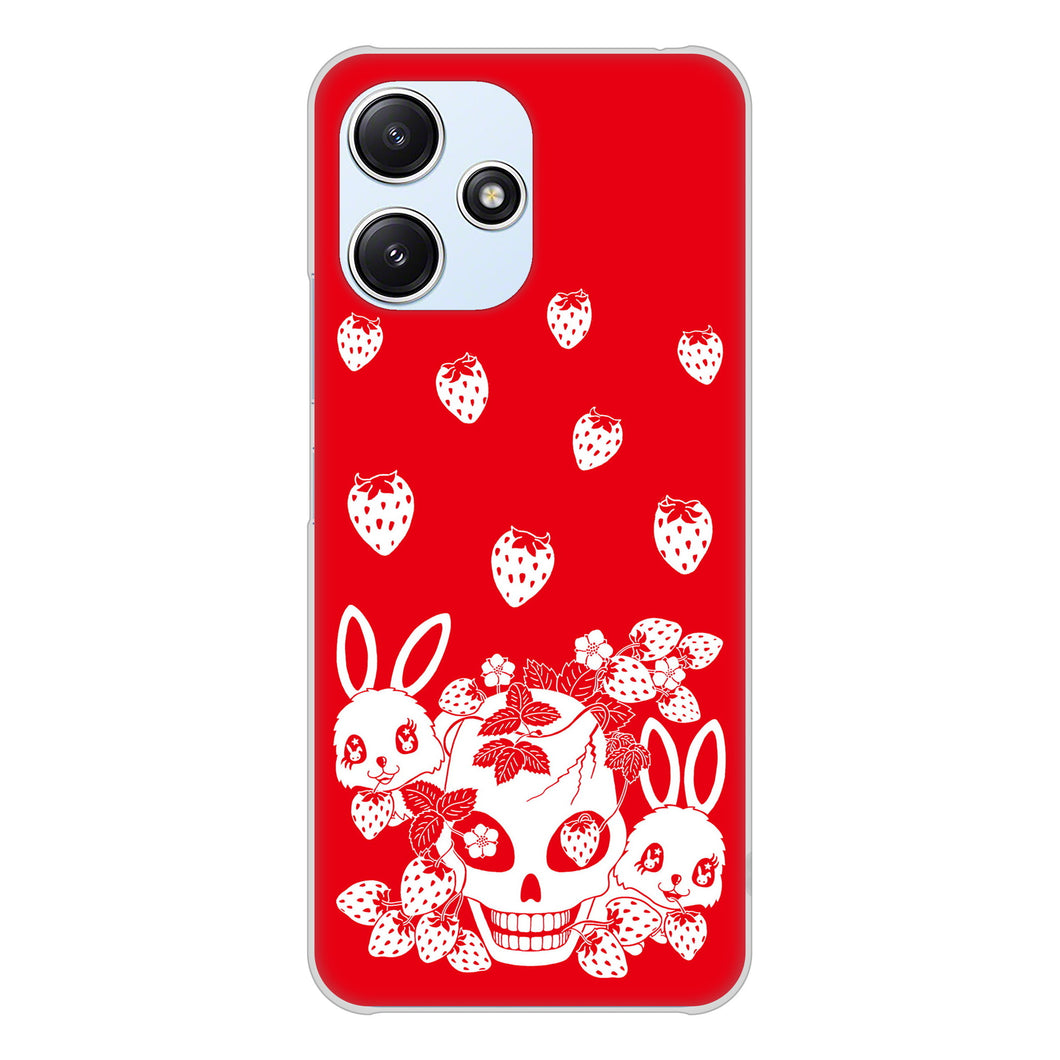 Redmi 12 5G XIG03 au 高画質仕上げ 背面印刷 ハードケースむかいあぐる 苺兎