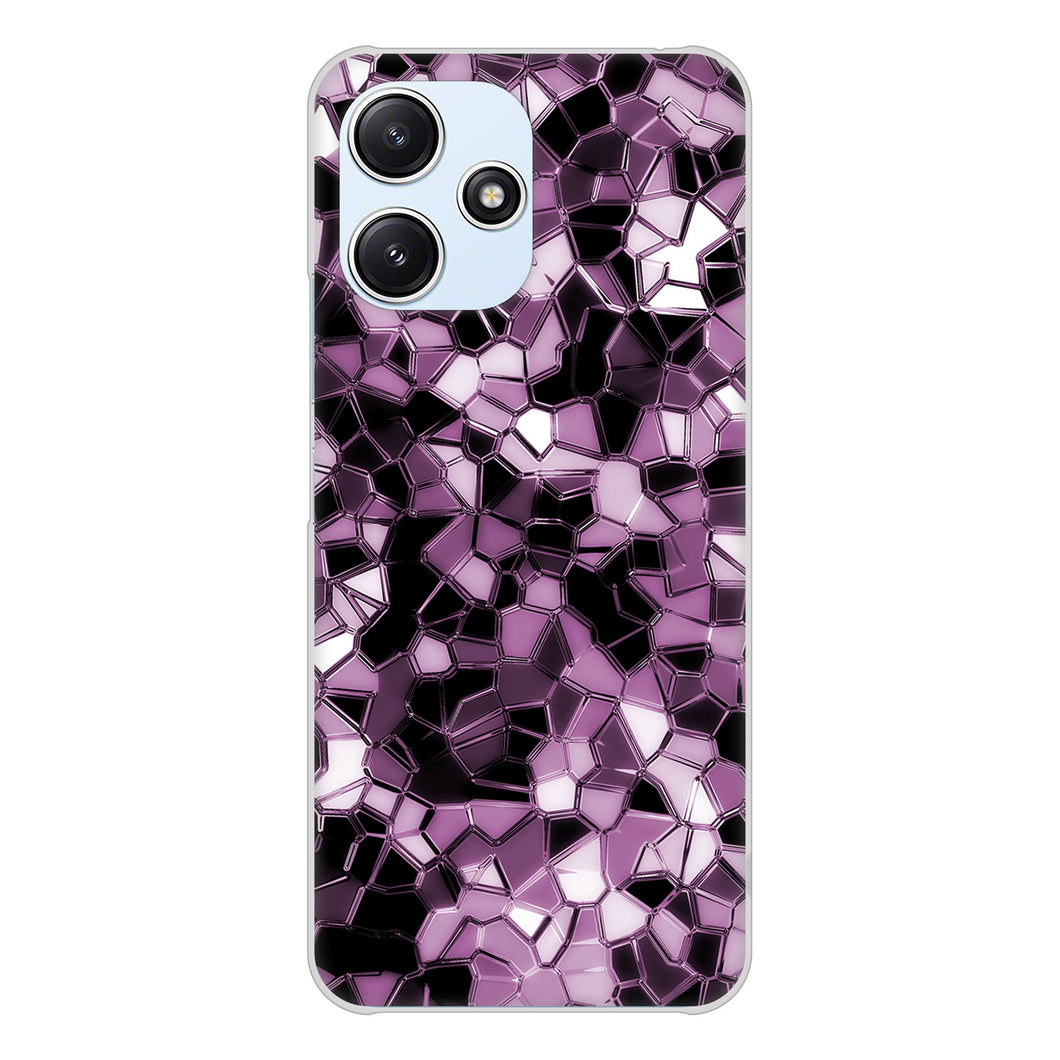 Redmi 12 5G XIG03 au 高画質仕上げ 背面印刷 ハードケース 【EK837 テクニカルミラーパープル】