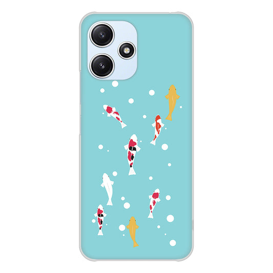 Redmi 12 5G XIG03 au 高画質仕上げ 背面印刷 ハードケース 【KG800 コイの遊泳】