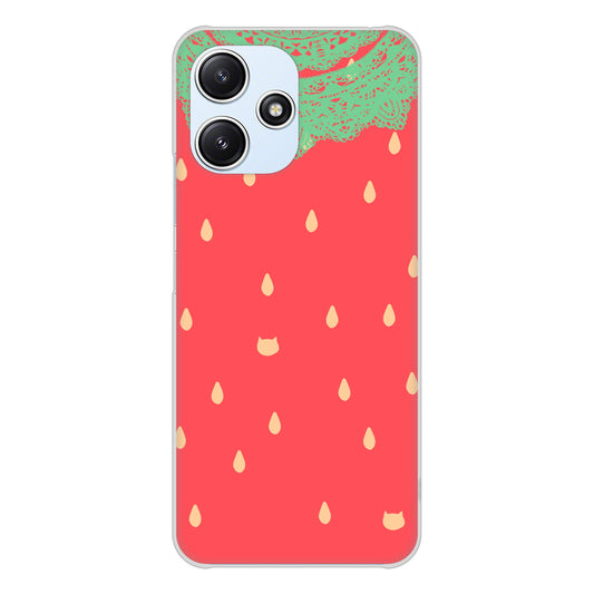 Redmi 12 5G XIG03 au 高画質仕上げ 背面印刷 ハードケース 【MI800 strawberry ストロベリー】