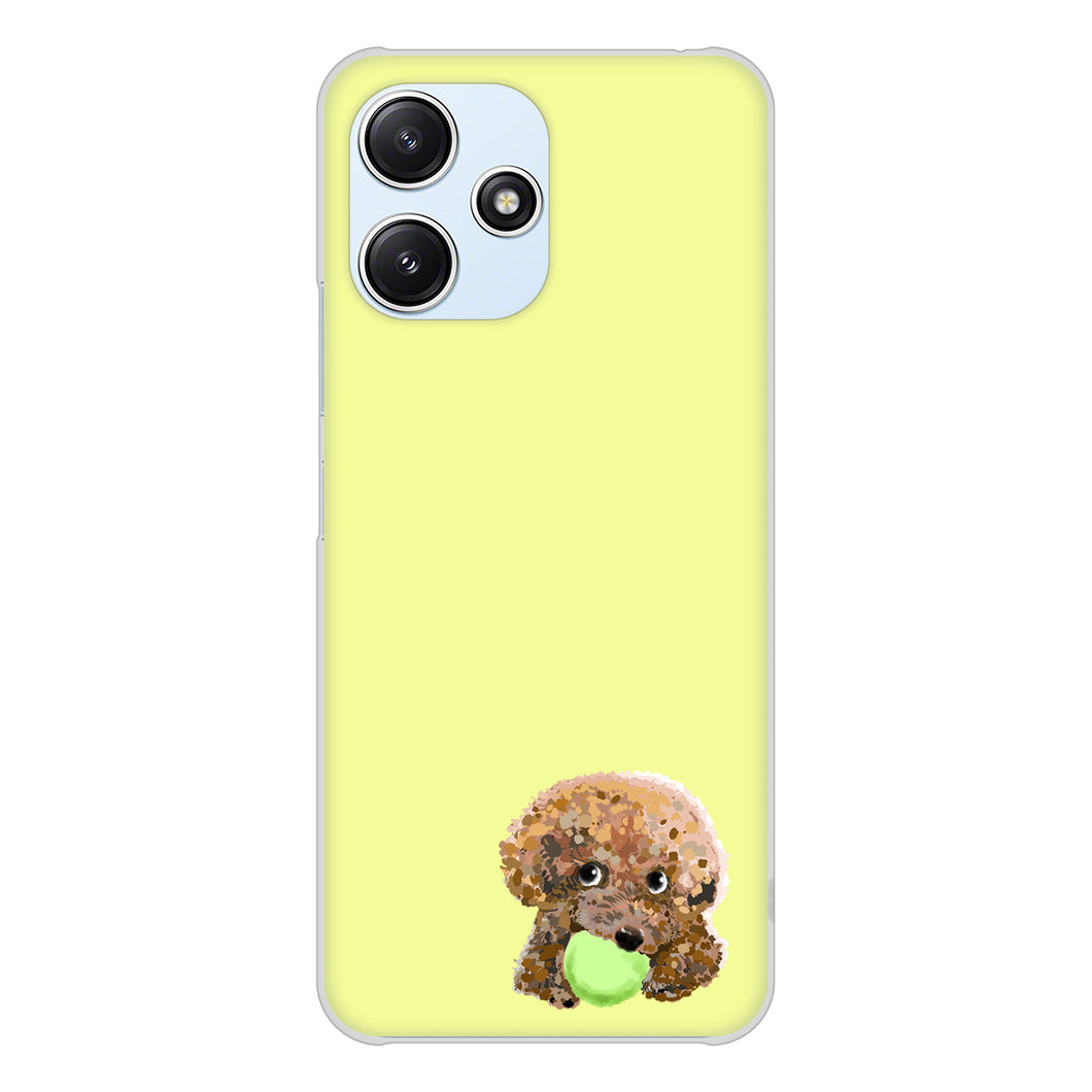 Redmi 12 5G XIG03 au 高画質仕上げ 背面印刷 ハードケーストイプードル&ボール