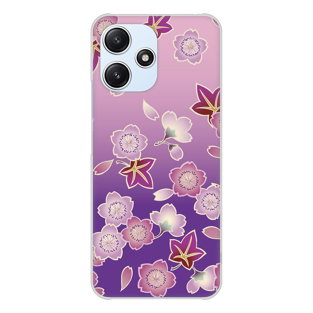 Redmi 12 5G XIG03 au 高画質仕上げ 背面印刷 ハードケース和花柄