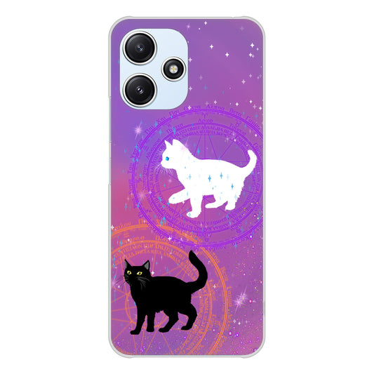 Redmi 12 5G XIG03 au 高画質仕上げ 背面印刷 ハードケース魔法陣猫