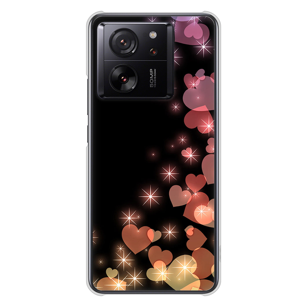 Xiaomi 13T XIG04 au 高画質仕上げ 背面印刷 ハードケースきらめきハート