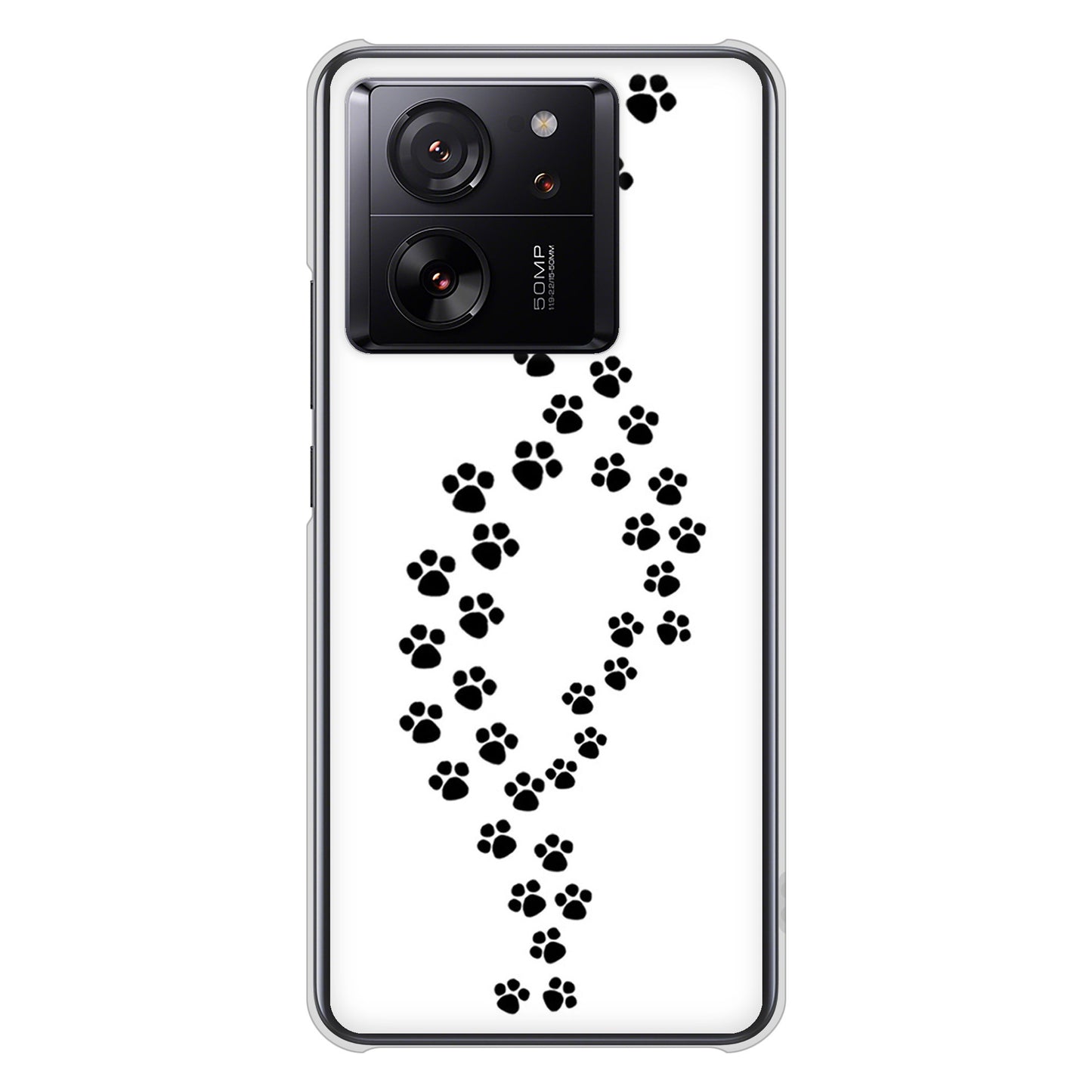 Xiaomi 13T XIG04 au 高画質仕上げ 背面印刷 ハードケース 【066 あしあと】
