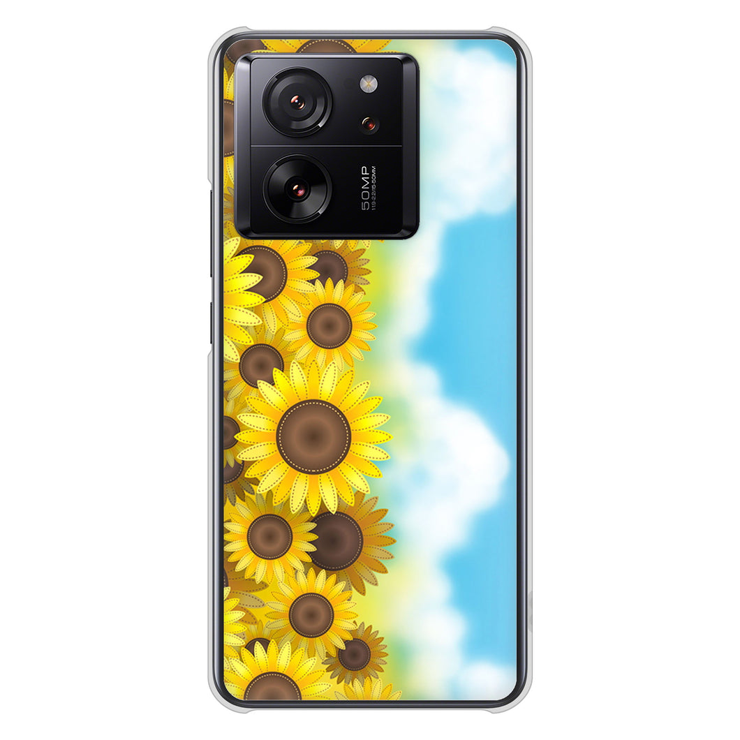 Xiaomi 13T XIG04 au 高画質仕上げ 背面印刷 ハードケース 【148 ひまわり畑】