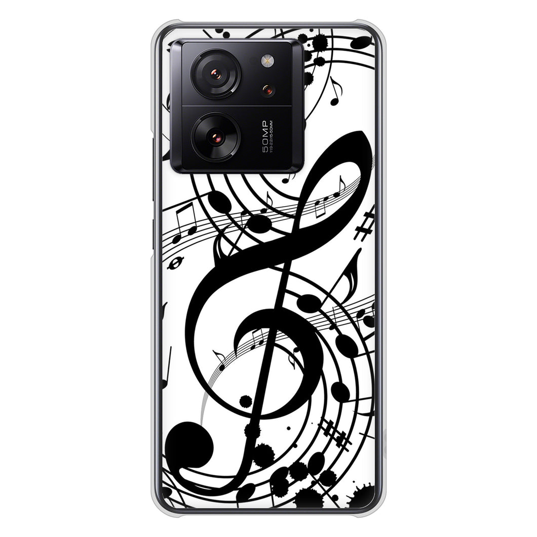 Xiaomi 13T XIG04 au 高画質仕上げ 背面印刷 ハードケース音符