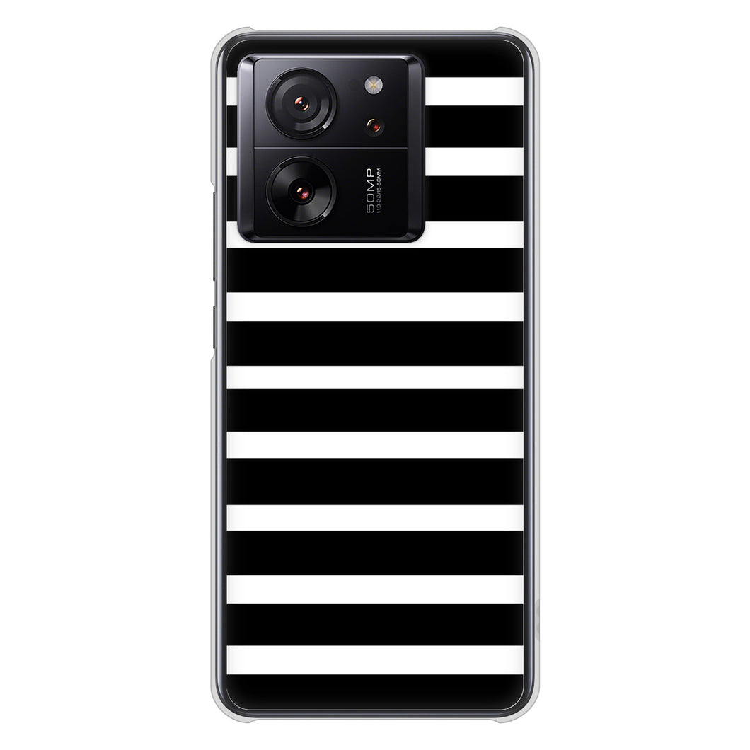 Xiaomi 13T XIG04 au 高画質仕上げ 背面印刷 ハードケースシンプルボーダー