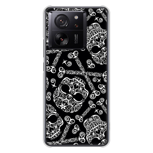 Xiaomi 13T XIG04 au 高画質仕上げ 背面印刷 ハードケース 【363 ドクロの刺青】