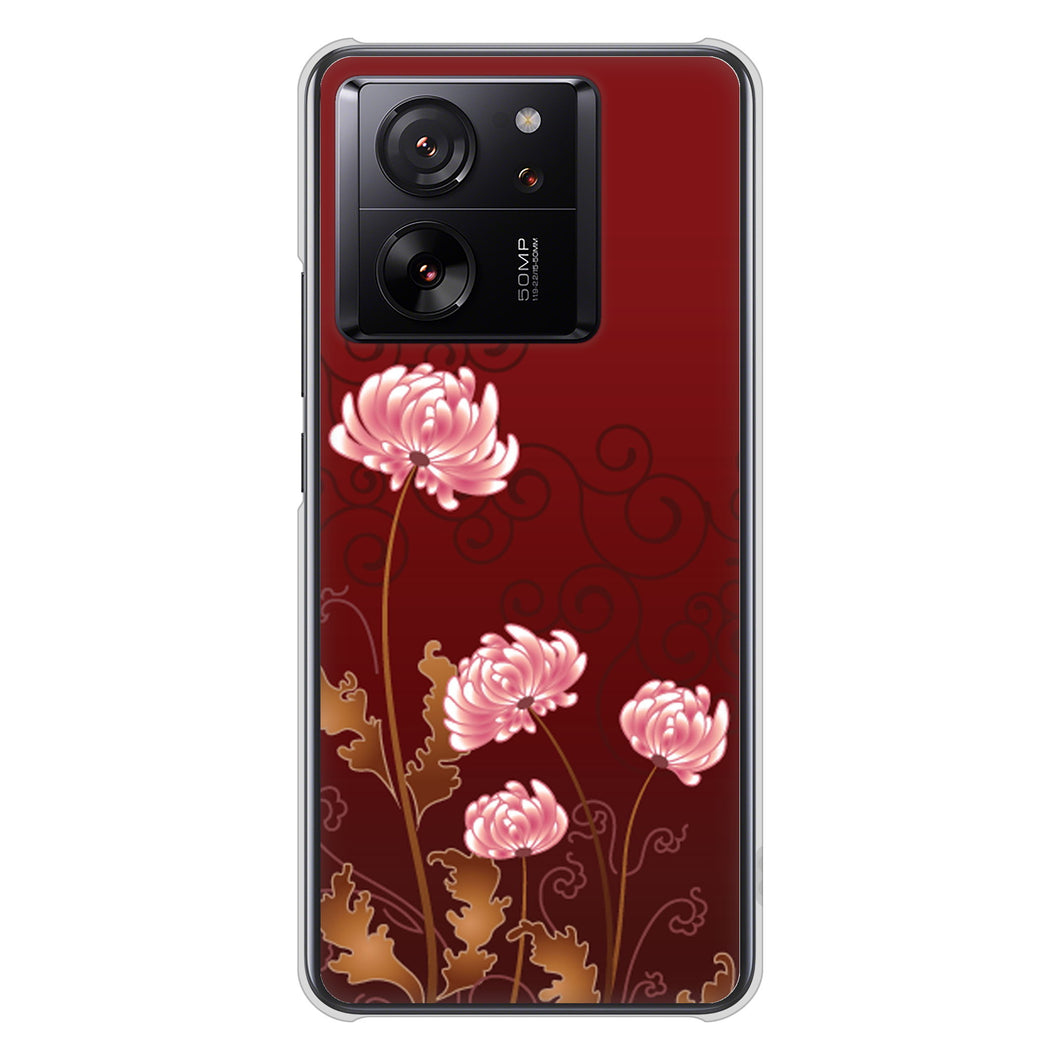 Xiaomi 13T XIG04 au 高画質仕上げ 背面印刷 ハードケース 【375 優美な菊】