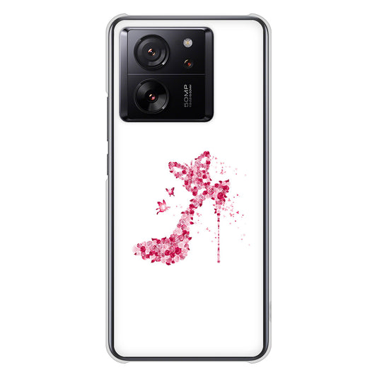 Xiaomi 13T XIG04 au 高画質仕上げ 背面印刷 ハードケース 【387 薔薇のハイヒール】