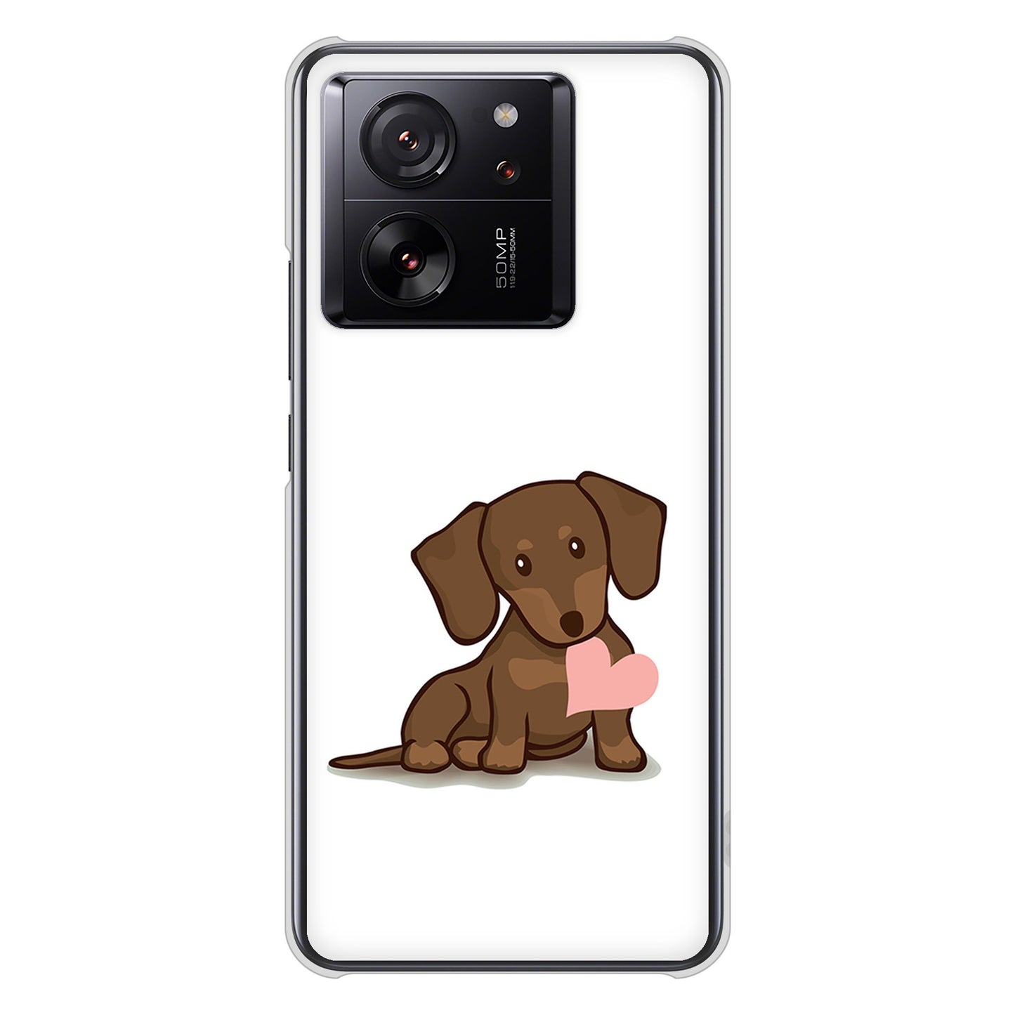 Xiaomi 13T XIG04 au 高画質仕上げ 背面印刷 ハードケース 【394 I love ダックス】