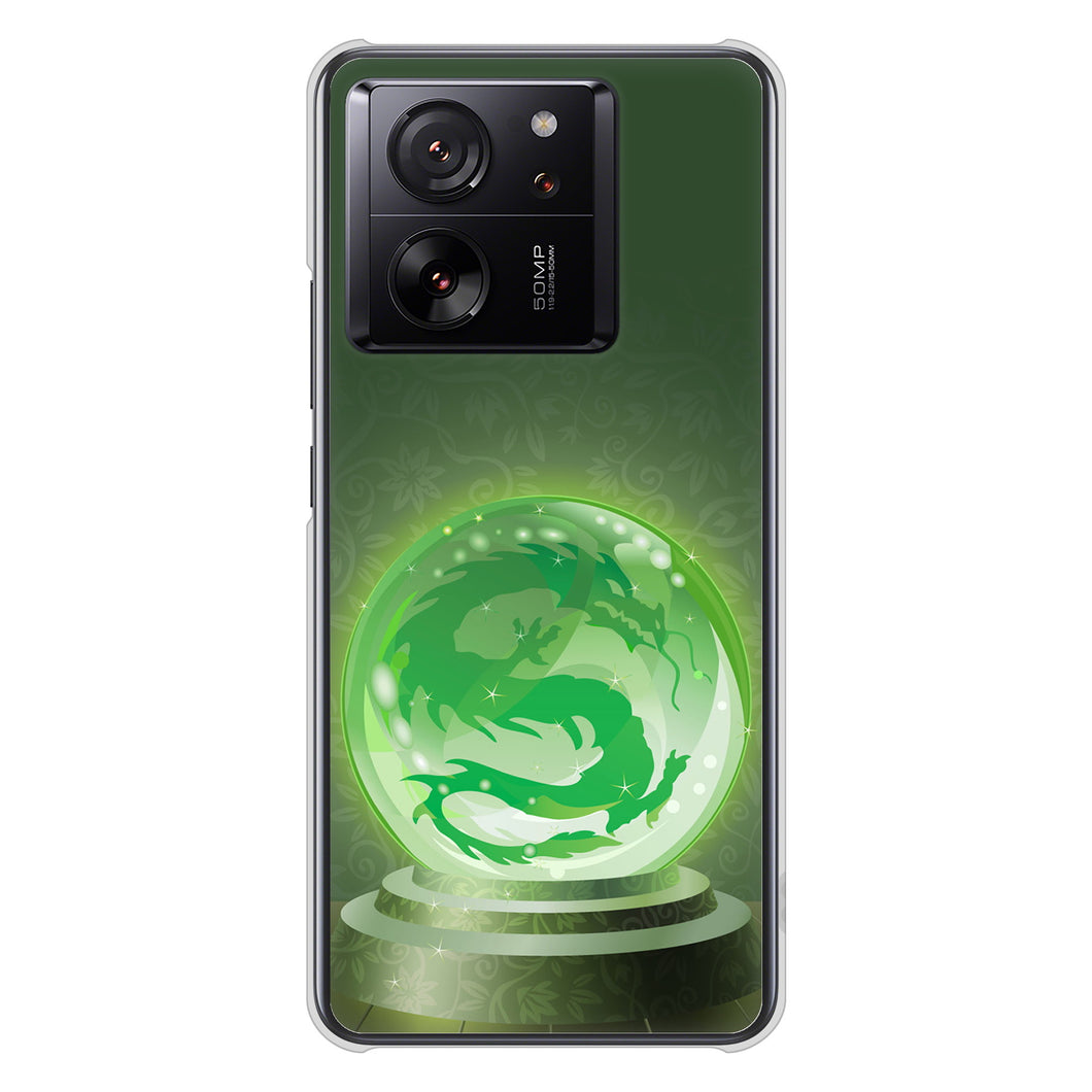 Xiaomi 13T XIG04 au 高画質仕上げ 背面印刷 ハードケース 【439 水晶に浮かぶ龍】