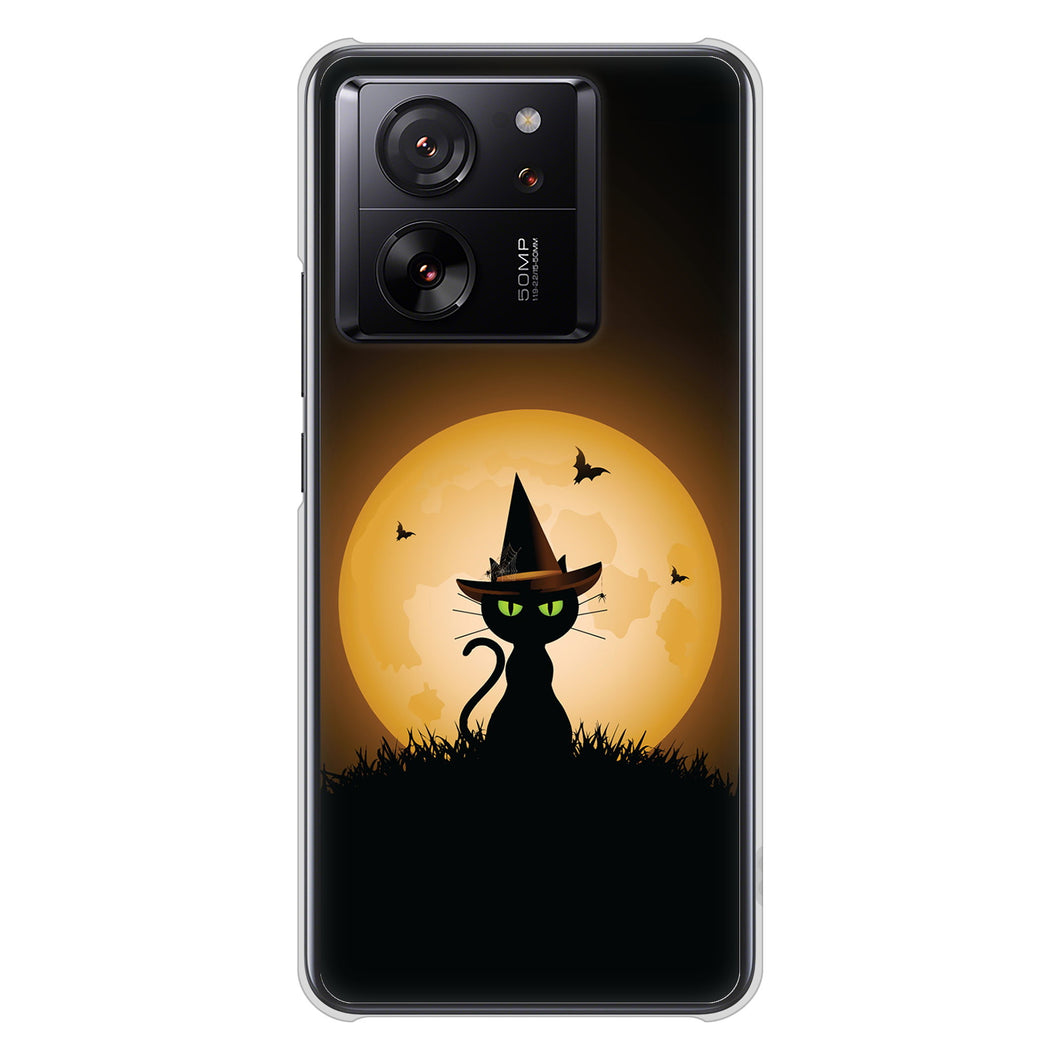 Xiaomi 13T XIG04 au 高画質仕上げ 背面印刷 ハードケース夜とネコ