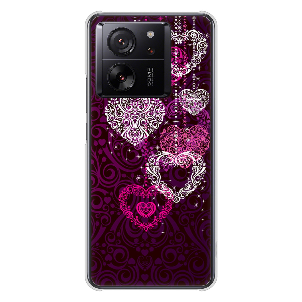 Xiaomi 13T XIG04 au 高画質仕上げ 背面印刷 ハードケースきらめきハート