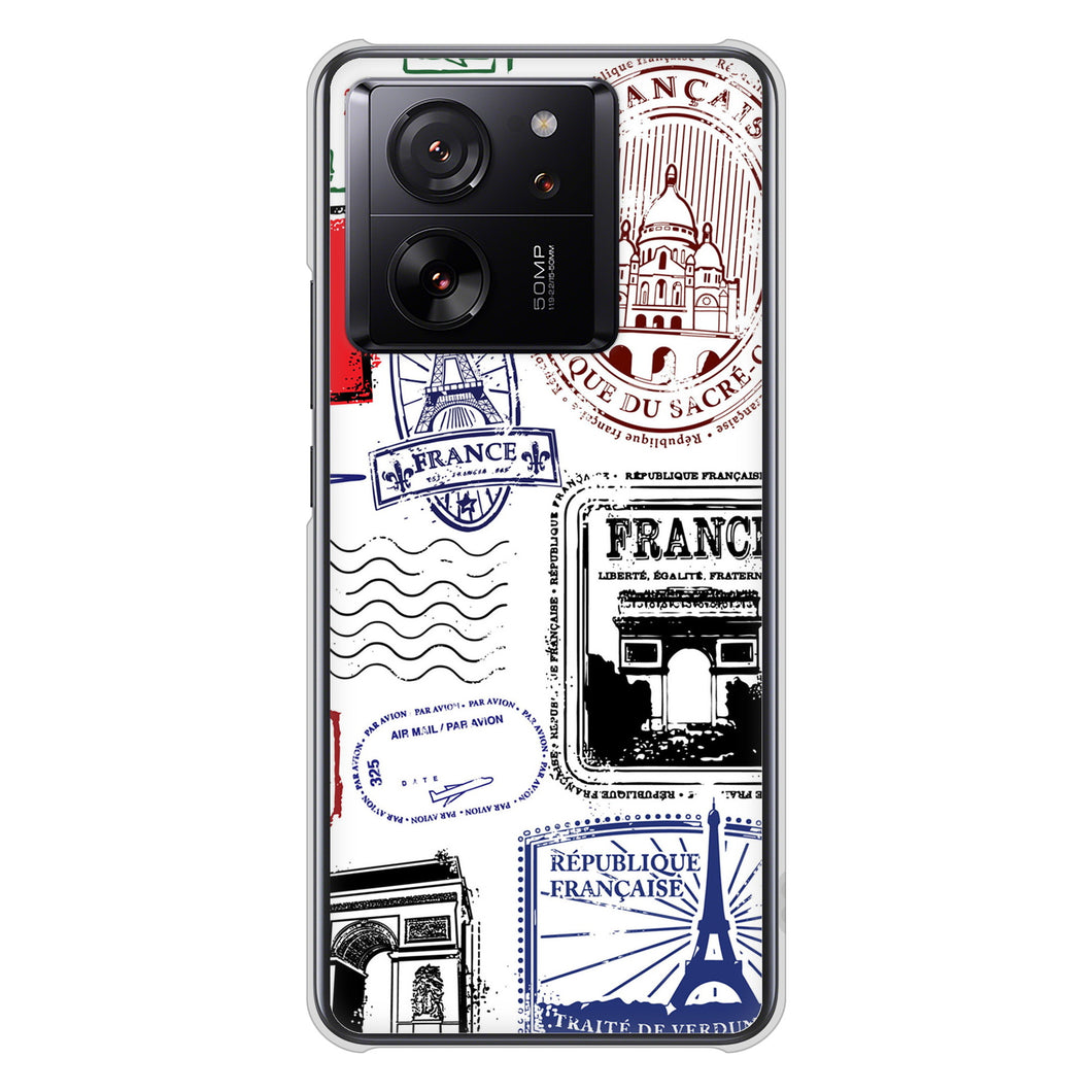 Xiaomi 13T XIG04 au 高画質仕上げ 背面印刷 ハードケースLOVE フランス