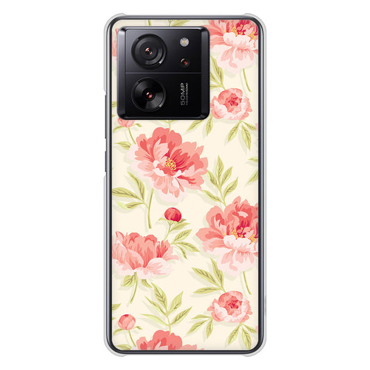 Xiaomi 13T XIG04 au 高画質仕上げ 背面印刷 ハードケース北欧の小花