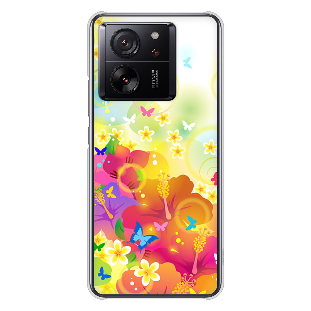 Xiaomi 13T XIG04 au 高画質仕上げ 背面印刷 ハードケースバタフライ