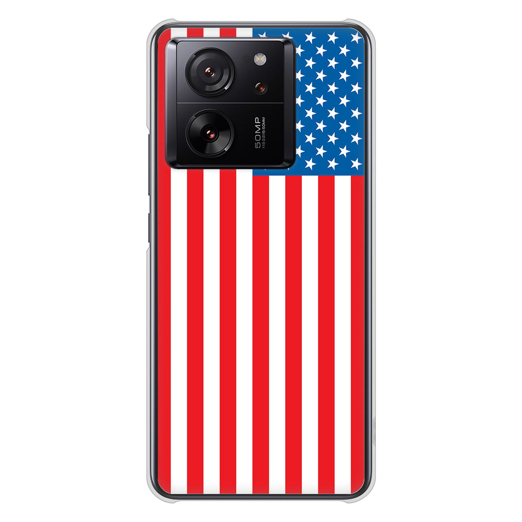 Xiaomi 13T XIG04 au 高画質仕上げ 背面印刷 ハードケース国旗