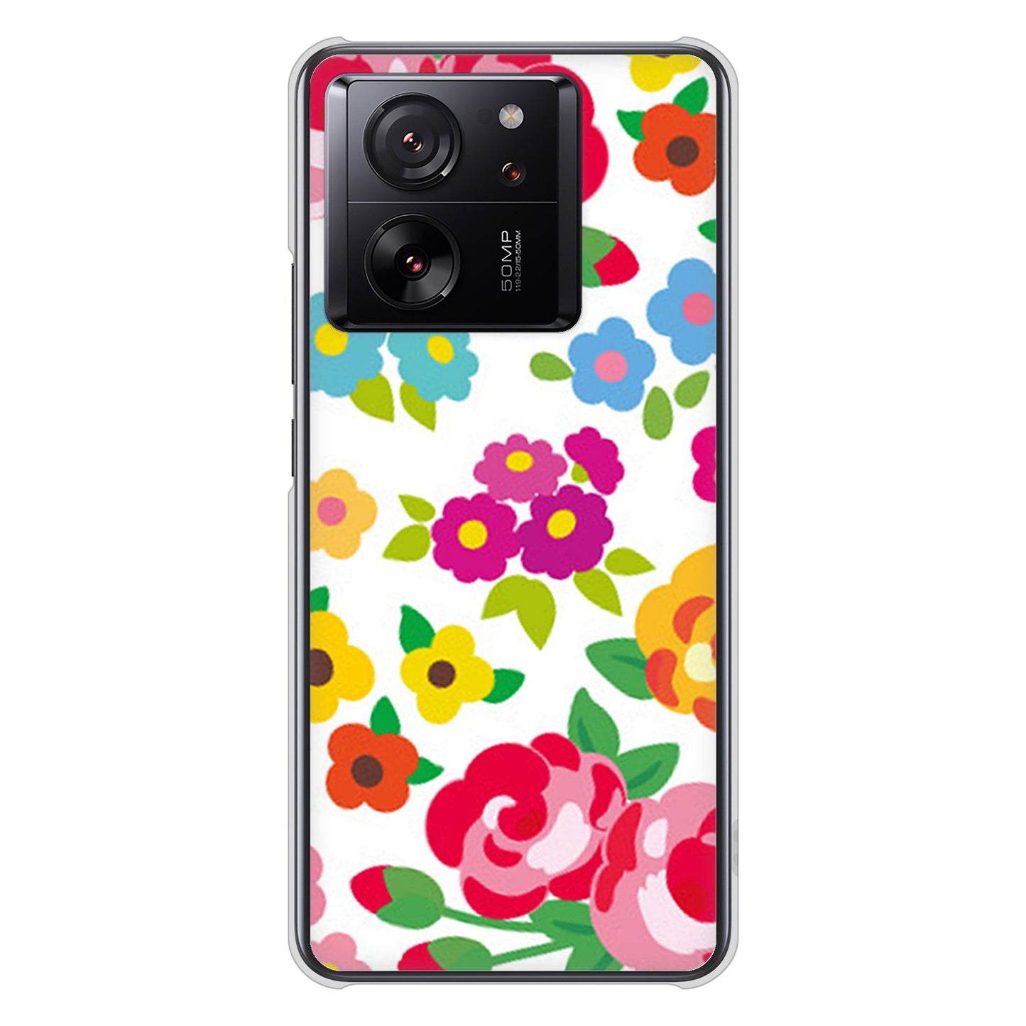 Xiaomi 13T XIG04 au 高画質仕上げ 背面印刷 ハードケース 【776 5月のフラワーガーデン】