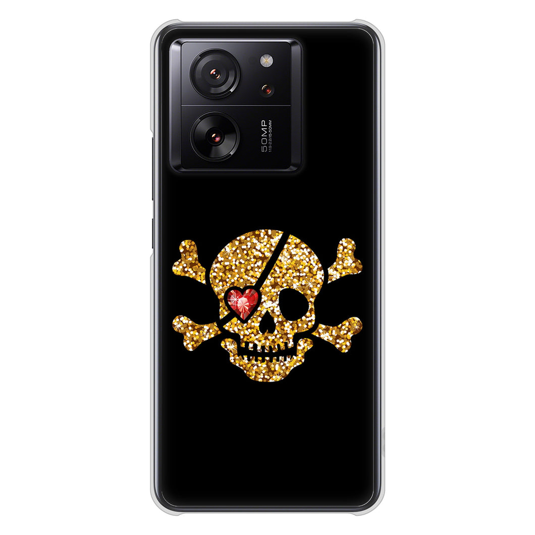 Xiaomi 13T XIG04 au 高画質仕上げ 背面印刷 ハードケース 【1082 海賊ドクロ】