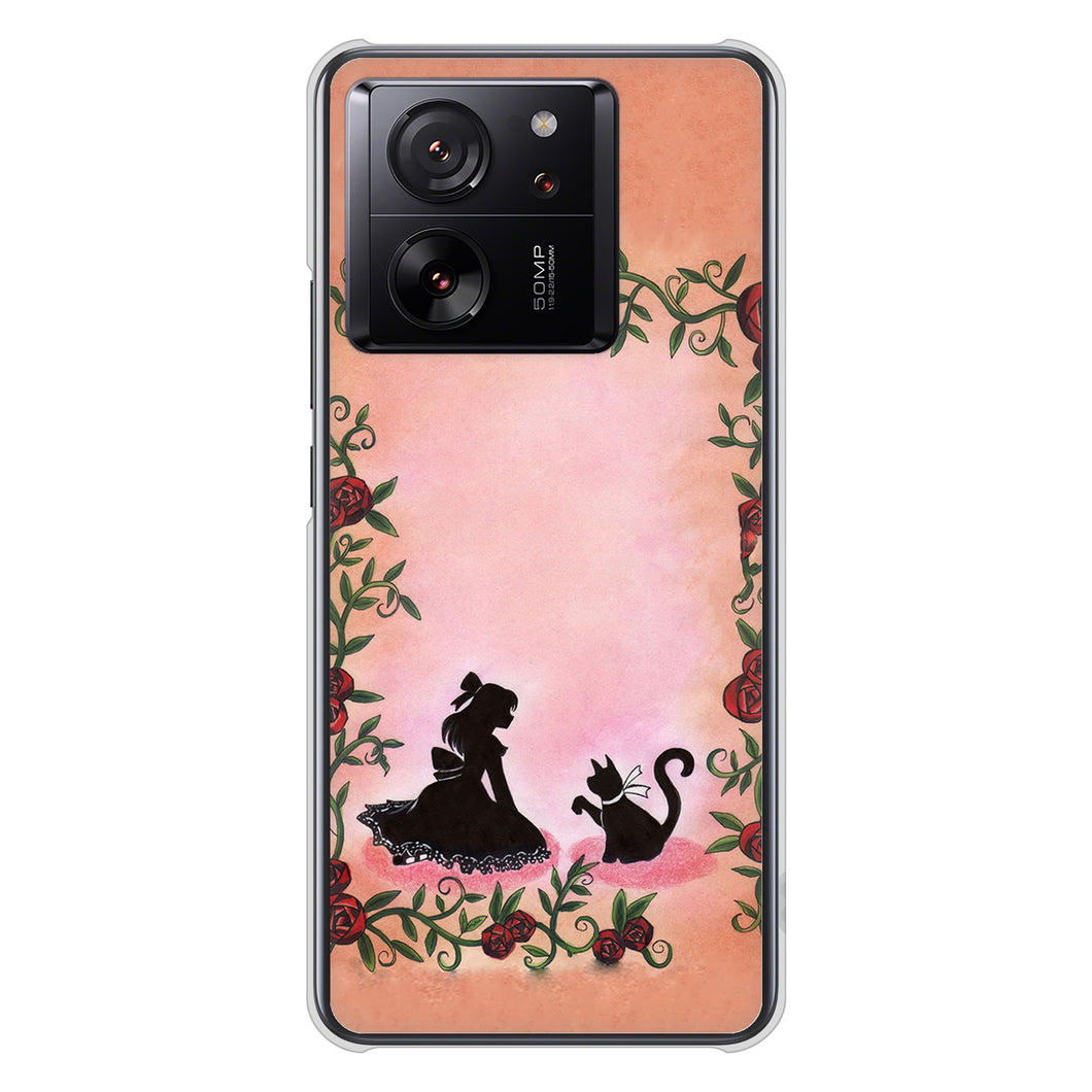 Xiaomi 13T XIG04 au 高画質仕上げ 背面印刷 ハードケースお姫様とネコ