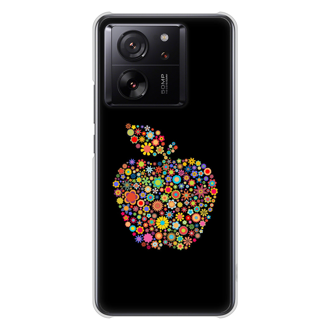 Xiaomi 13T XIG04 au 高画質仕上げ 背面印刷 ハードケース 【1195 カラフルアップル】